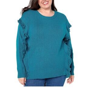 Belle Boho by Kim Gravel Women's Fringe Benefits Sweater Exotic Plume - Regular